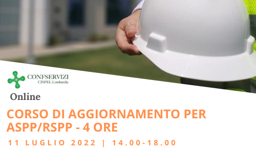 Corso di aggiornamento RSPP/ASPP | 4 Ore | Online