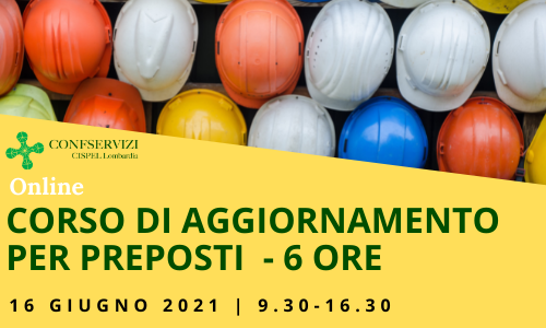 CORSO DI AGGIORNAMENTO PER PREPOSTI – Online