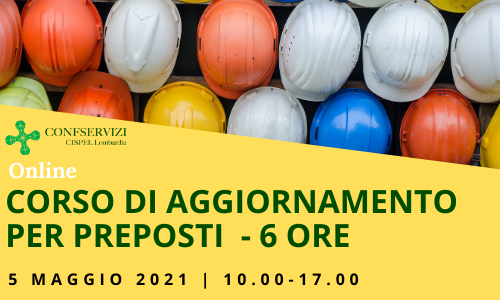 CORSO DI AGGIORNAMENTO PER PREPOSTI – Online