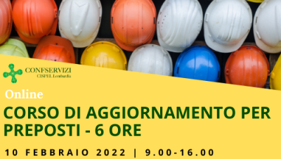 CORSO DI AGGIORNAMENTO PER PREPOSTI – Online