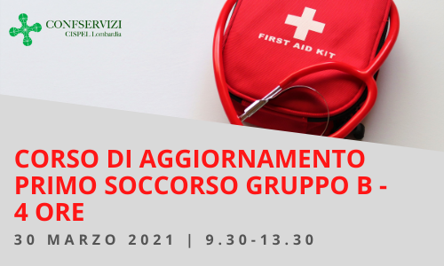 CORSO DI AGGIORNAMENTO PRIMO SOCCORSO GRUPPO B – 4 ORE