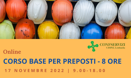 CORSO BASE PER PREPOSTI | 8 ORE | Online