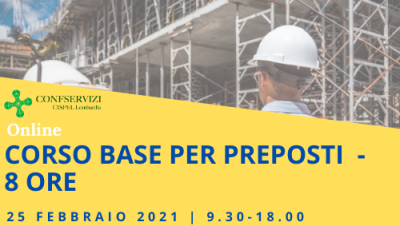 CORSO DI FORMAZIONE BASE PER PREPOSTI – Online