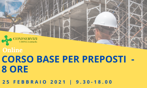 CORSO DI FORMAZIONE BASE PER PREPOSTI – Online