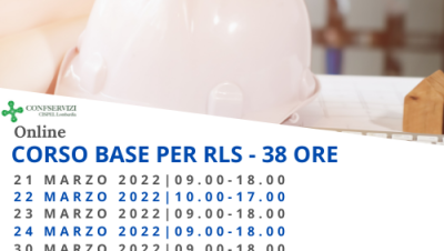 CORSO BASE PER RLS – 38 ORE – Online