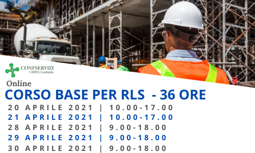 CORSO BASE PER RLS – 36 ORE – Online