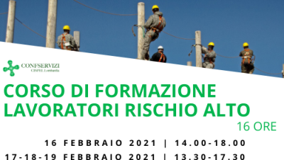 CORSO DI FORMAZIONE DI BASE PER LAVORATORI RISCHIO ALTO – 16 ORE – Online