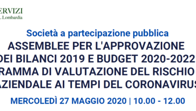 WEBINAR – IL PROGRAMMA DI VALUTAZIONE DEL RISCHIO DI CRISI AZIENDALE AI TEMPI DEL CORONAVIRUS