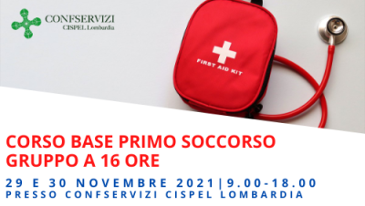 CORSO BASE PRIMO SOCCORSO GRUPPO A – 16 ORE