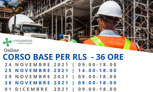 CORSO BASE PER RLS – 36 ORE – Online