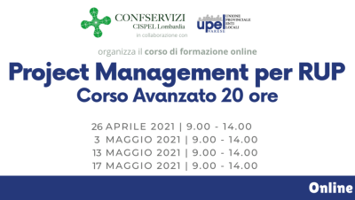 PROJECT MANAGEMENT PER RUP – CORSO AVANZATO – 20 ORE – Online