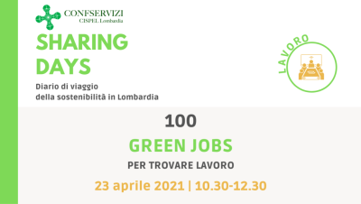 SHARING DAYS – 100 GREEN JOBS PER TROVARE LAVORO