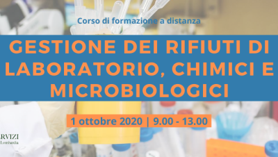 Corso di formazione a distanza: Gestione dei rifiuti di laboratorio, chimici e microbiologici