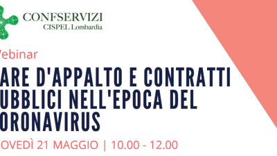 WEBINAR – GARE D’APPALTO E CONTRATTI PUBBLICI NELL’EPOCA DEL CORONAVIRUS