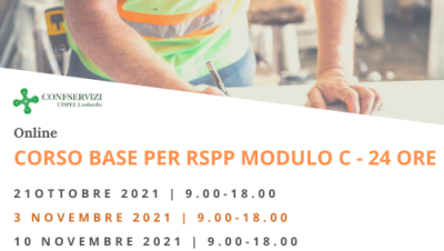 CORSO BASE PER RSPP – Modulo C – Online