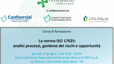 Corso di formazione: La norma ISO 17025: analisi processi, gestione dei rischi e opportunità