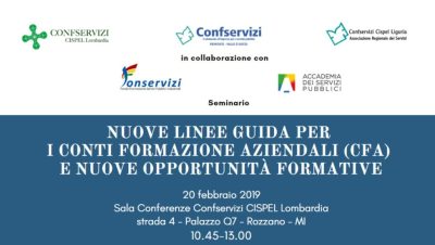 NUOVE LINEE GUIDA PER I CONTI FORMAZIONE AZIENDALI (CFA) E NUOVE OPPORTUNITÀ FORMATIVE