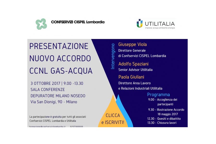 Presentazione del Nuovo accordo CCNL GAS-ACQUA
