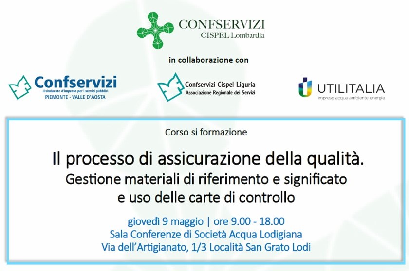 Il processo di assicurazione della qualità. Gestione materiali di riferimento e significato e uso delle carte di controllo