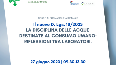 Il nuovo D. Lgs. 18/2023. La disciplina delle acque destinate al consumo umano