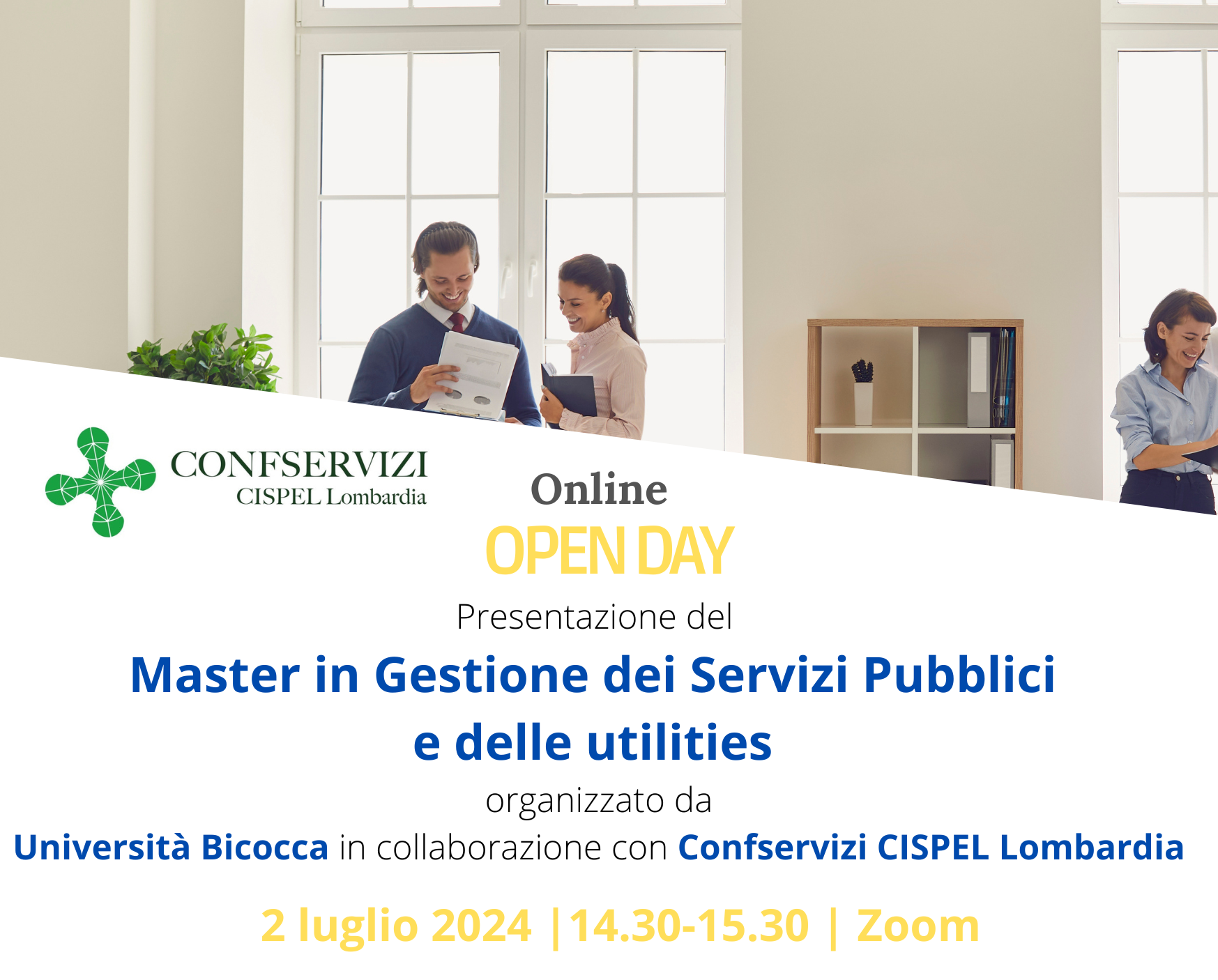 Open day - Master in gestione dei servizi pubblici e delle utilities