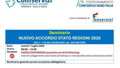 Seminario Nuovo Accordo Stato Regioni 2025