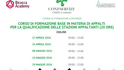 Corso di formazione Base in materia di appalti per la qualificazione delle stazioni appaltanti (20 ore)