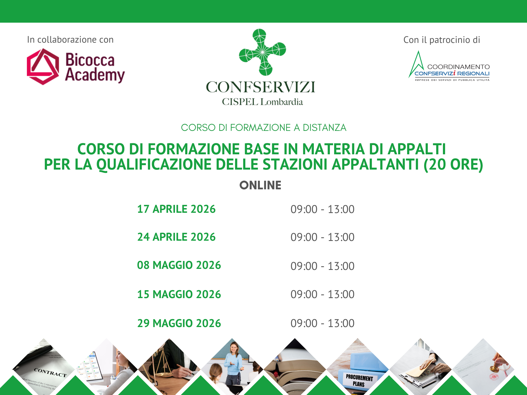 Corso di formazione Base in materia di appalti per la qualificazione delle stazioni appaltanti (20 ore)