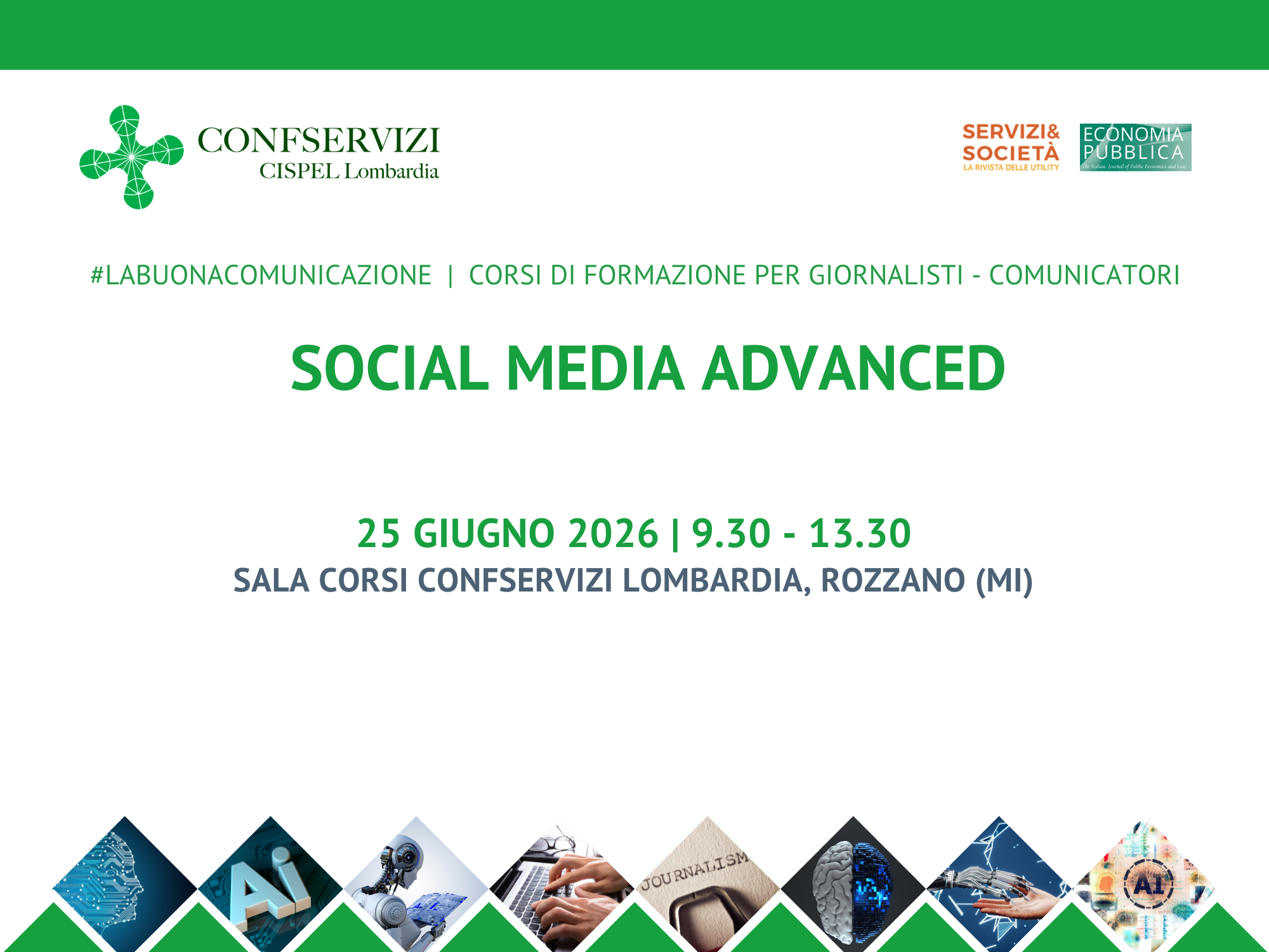 Social media Advanced per giornalisti e comunicatori delle utility