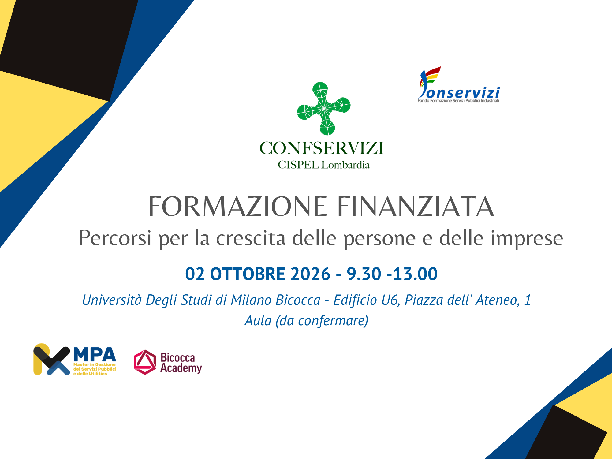 FORMAZIONE FINANZIATA |  Percorsi per la crescita delle persone e delle imprese